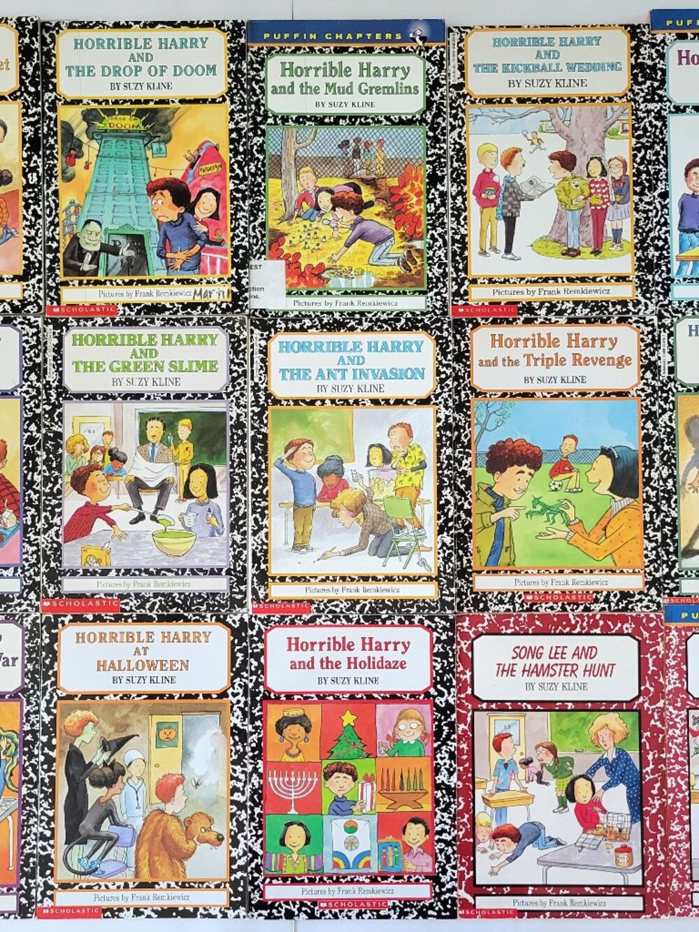 HORRIBLE HARRY LOT OF 15 SCHOLASTIC BOYS CHAPTER BOOKS BY SUZY KLINE CLEAN COND.
